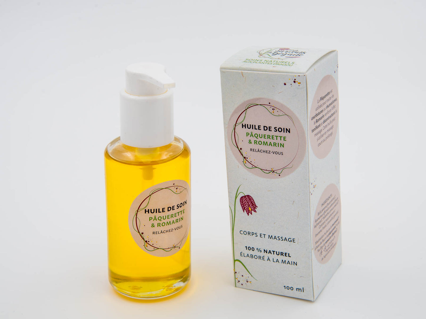 Huile Soin et massage Pâquerette Romarin - 100 ml